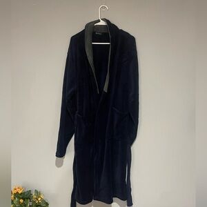 Ben Sherman Navy Blue Plush Robe